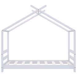 vidaXL Solid Pine Wood Kids Bed Frame White Cot Toddler Bedstead Furniture