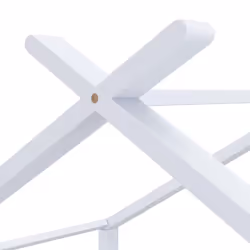 vidaXL Solid Pine Wood Kids Bed Frame White Cot Toddler Bedstead Furniture - Additional view 4