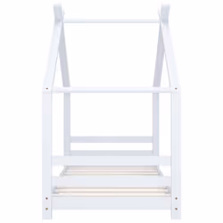 vidaXL Solid Pine Wood Kids Bed Frame White 80x160 cm Home Bedstead Furniture