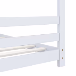 vidaXL Solid Pine Wood Kids Bed Frame White 80x160 cm Home Bedstead Furniture - Additional view 5