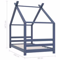 VidaXL 289614 kids bed Grey Wood - Additional view 7