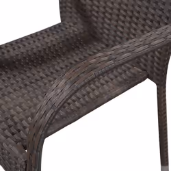 VidaXL 310083 outdoor chair Terrace Polyrattan, Steel Brown - Additional view 4