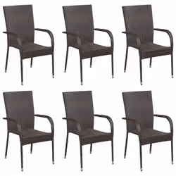 VidaXL 310086, Terrace, Polyrattan, Steel, Brown, 555 mm, 535 mm, 950 mm