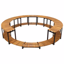 vidaXL Solid Acacia Wood Spa Surround Wooden Pond Enclosure Entrance Step