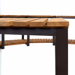 vidaXL Solid Acacia Wood Spa Surround Wooden Pond Enclosure Entrance Step - Additional view 4