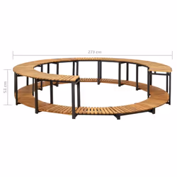 vidaXL Solid Acacia Wood Spa Surround Wooden Pond Enclosure Entrance Step - Additional view 6