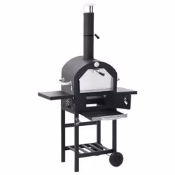 vidaXL Outdoor Pizza Oven with Pizza Stone Smoker Outdoor Grill Attachment