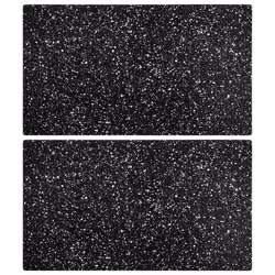 vidaXL 2x Chopping Boards with Granite Pattern Tempered Glass Cutting Board