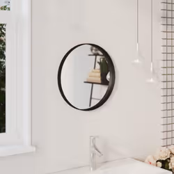 vidaXL Wall Mirror Black 40 cm Bathroom Hallway Decoration Hanging Mirror