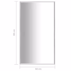 vidaXL Mirror Silver 80x60 cm Bedroom Living Room Modern Dressing Mirror Set - Additional view 4