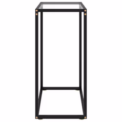 vidaXL Console Table Transparent 60x35x75 cm Tempered Glass Side Hall End Desk