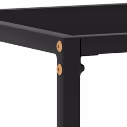 vidaXL Console Table Black 60x35x75 cm Tempered Glass Side Hall End Desk Home - Additional view 4