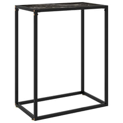 vidaXL Console Table Black 60x35x75 cm Tempered Glass Side Hall End Home Desk