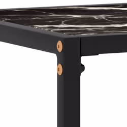 vidaXL Console Table Black 60x35x75 cm Tempered Glass Side Hall End Home Desk - Additional view 4