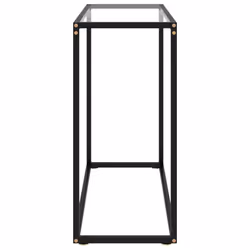 vidaXL Console Table Transparent 80x35x75 cm Tempered Glass Side Hall End Desk