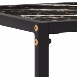 vidaXL Console Table Black 80x35x75 cm Tempered Glass Side End Hall Home Desk - Additional view 4