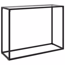 vidaXL Console Table Transparent 100x35x75 cm Tempered Glass Side Hall Desk