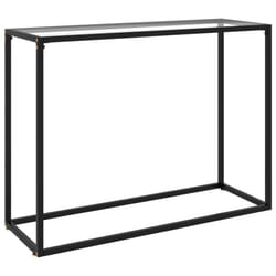 vidaXL Console Table Transparent 100x35x75 cm Tempered Glass Side Hall Desk