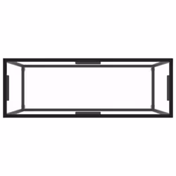 vidaXL Console Table Transparent 100x35x75 cm Tempered Glass Side Hall Desk
