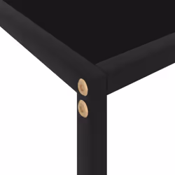 vidaXL Console Table Black 80 cm Tempered Glass Home Accent Side End Hall Desk - Additional view 4