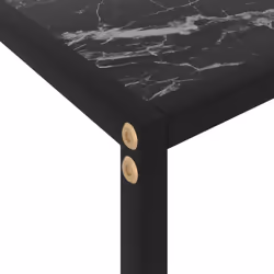 vidaXL Console Table Black 80 cm Tempered Glass Home Accent Side End Hall Desk - Additional view 4