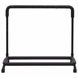 vidaXL Folding Guitar Stand with 5 Sections Black Steel Multiple Guitar Base
