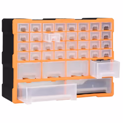 vidaXL Multi-drawer Organiser with 38 Drawers Tool Box Storage Cabinet Unit - Additional view 4
