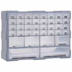 vidaXL Multi-drawer Organiser with 38 Drawers Tool Box Storage Cabinet Unit