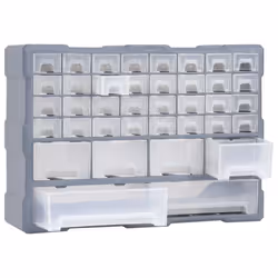 vidaXL Multi-drawer Organiser with 38 Drawers Tool Box Storage Cabinet Unit