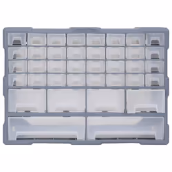 vidaXL Multi-drawer Organiser with 38 Drawers Tool Box Storage Cabinet Unit - Additional view 4