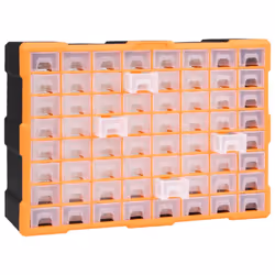 vidaXL Multi-drawer Organiser with 64 Drawers Tool Box Storage Cabinet Unit - Additional view 6
