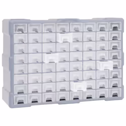 vidaXL Multi-drawer Organiser with 64 Drawers Tool Box Storage Cabinet Unit