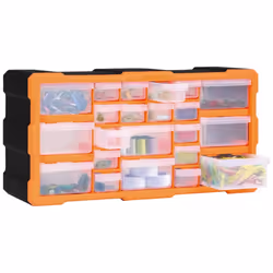 vidaXL Multi-drawer Organiser with 22 Drawers Tool Box Storage Cabinet Unit