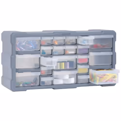 vidaXL Multi-drawer Organiser with 22 Drawers Tool Box Storage Cabinet Unit