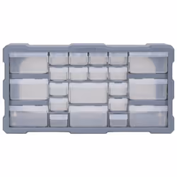 vidaXL Multi-drawer Organiser with 22 Drawers Tool Box Storage Cabinet Unit