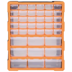 vidaXL Multi-drawer Organiser with 39 Drawers Tool Box Storage Cabinet Unit