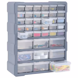 vidaXL Multi-drawer Organiser with 39 Drawers Tool Box Storage Cabinet Unit