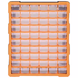 vidaXL Multi-drawer Organiser with 60 Drawers Tool Box Storage Cabinet Unit