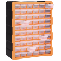 vidaXL Multi-drawer Organiser with 60 Drawers Tool Box Storage Cabinet Unit - Additional view 6