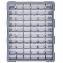 vidaXL Multi-drawer Organiser with 60 Drawers Tool Box Storage Cabinet Unit