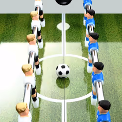 vidaXL Football Table Steel White Soccer Game Gaming Desk Indoor Furniture - Additional view 4