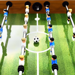 vidaXL Football Table Steel Light Brown and Black Soccer Game Gaming Desk Home