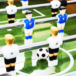 vidaXL Football Table Steel Light Brown and Black Soccer Game Gaming Desk Home - Additional view 4