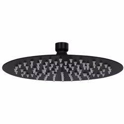 VidaXL Rain, Rain shower head, Black, Silicone, Stainless steel, Ceiling, Wall, 20 cm