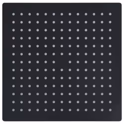 vidaXL Rain Shower Head Stainless Steel 25x25 cm Square Black Shower Part