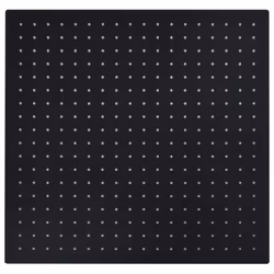 vidaXL Rain Shower Head Stainless Steel 50x50 cm Square Black Shower Part