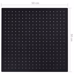 vidaXL Rain Shower Head Stainless Steel 50x50 cm Square Black Shower Part - Additional view 6