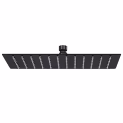 vidaXL Rain Shower Head Stainless Steel 30x20 cm Rectangular Black Shower Part