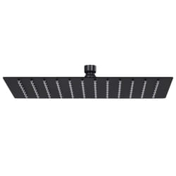 vidaXL Rain Shower Head Stainless Steel 30x20 cm Rectangular Black Shower Part