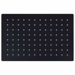 vidaXL Rain Shower Head Stainless Steel 30x20 cm Rectangular Black Shower Part
